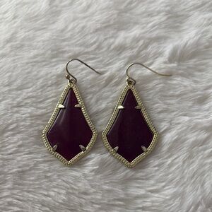 Kendra Scott Purple and Gold Geometric Earrings